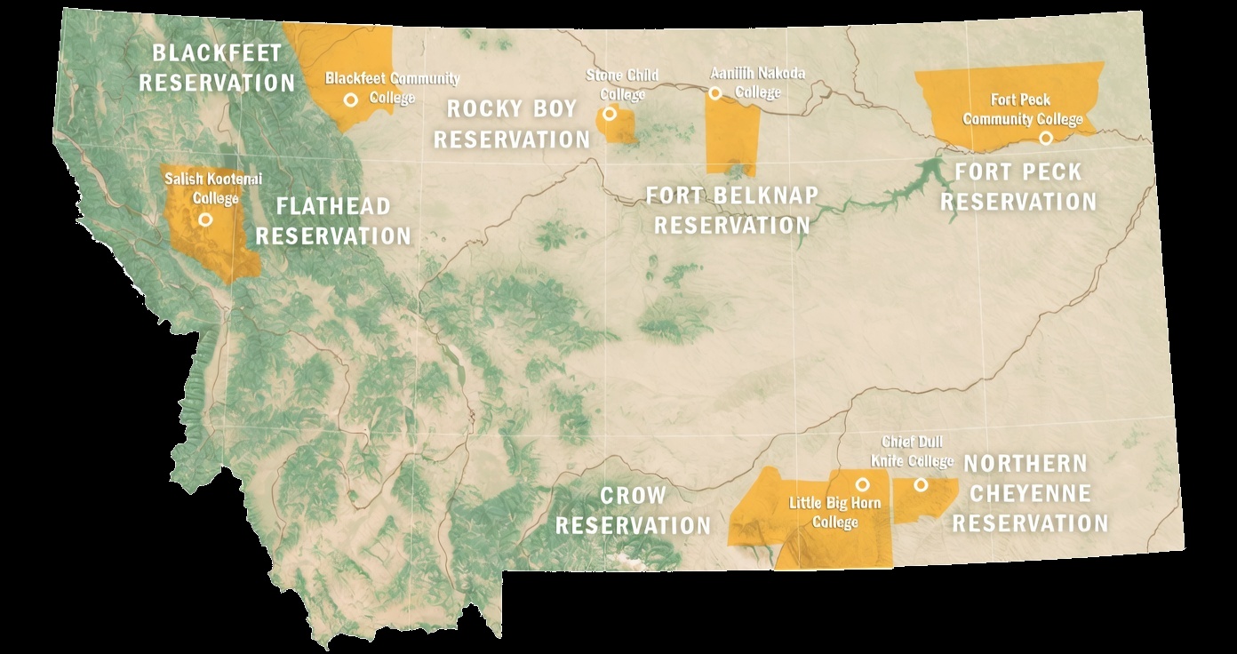 Montana Tribal Reservations Map
